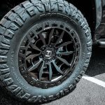 2022 Toyota Tundra with Rough Country 3.5" Suspension Lift Kit, Hostile Wheels H130 Crandon, 20x9,12 Offset, Asphalt Finish, and Nitto Tire USA Ridge Grapplers 35x12.5R20 at Dealer Source Ltd in San Antonio, Texas