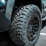 2022 Toyota Tundra with Rough Country 3.5" Suspension Lift Kit, Hostile Wheels H130 Crandon, 20x9,12 Offset, Asphalt Finish, and Nitto Tire USA Ridge Grapplers 35x12.5R20 at Dealer Source Ltd in San Antonio, Texas