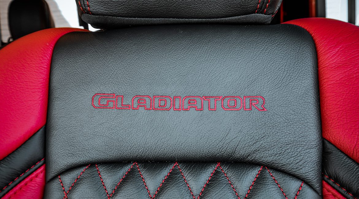 2021 Jeep Gladiator with custom Katzkin leather at Dealer Source Ltd in San Antonio, Texas.