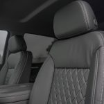 2020 Chevy Silverado Crew Cab -Black Leather, Diamond Inserts with Silver Contrasting Seam