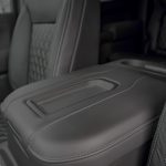 2020 Chevy Silverado Crew Cab -Black Leather, Diamond Inserts with Silver Contrasting Seam