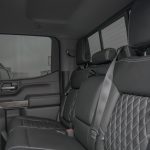 2020 Chevy Silverado Crew Cab -Black Leather, Diamond Inserts with Silver Contrasting Seam