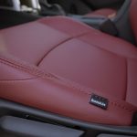 2024 Corolla Cross Katzkin leather in the color RED