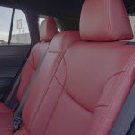 2024 Corolla Cross Katzkin leather in the color RED