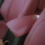 2024 Corolla Cross Katzkin leather in the color RED