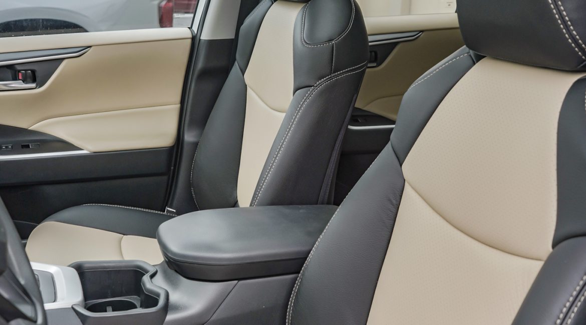 2022 RAV4 -Black Perforated Katzkin Leather, Two tone body & Bisque seam