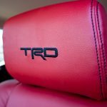 2024 Tundra Crew Max - Red Katzkin Leather. TekStitch with a Black seam & TRD Embroidery