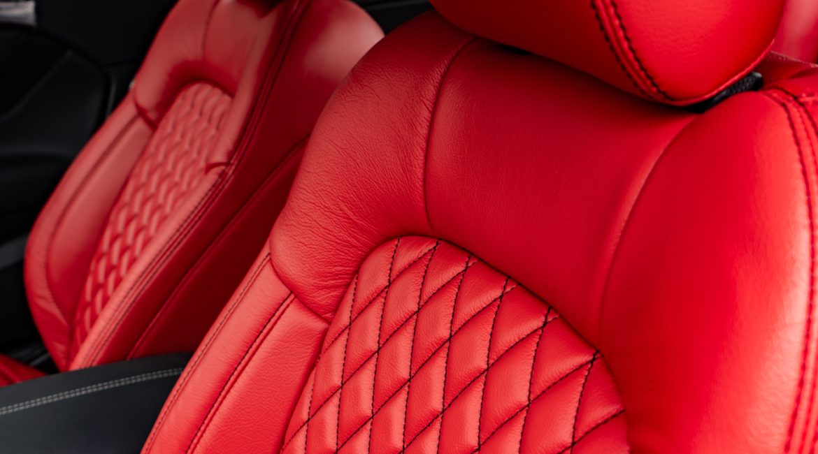 2024 Mustang GT -Red Wrap with TekStitch & a Black Contrasting Seam