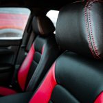 2024 Honda Civic -Black Katzkin leather with red wings, a red seam, & and perforation