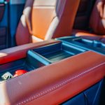 2022 Tundra -Katzkin Leather in the color Cognac. Perforated Combo with Outlaw Suede Wings and a Pearl Seam Reference 99407