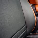 2023 F-150 Super Crew - Mahogany leather with a Black Center, Perforated Inserts, Black Perforated Wings, and Lunar Grey Stitching Reference 99441