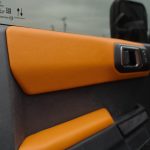 2021 Bronco -Orange leather with an all Black Seam + leather installations in the door panels