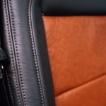 2016 Silverado Crew Cab -Dark Graphite Leather with Outlaw Inserts & a Cognac Seam Reference 99503