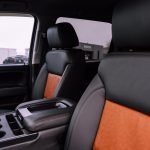 2016 Silverado Crew Cab -Dark Graphite Leather with Outlaw Inserts & a Cognac Seam Reference 99503