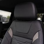 2024 Sierra Crew Cab Licorice Leather with Cobblestone Wings, a Platinum Seam, and Tek Perforation Reference 99570