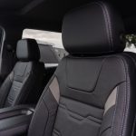 2024 Sierra Crew Cab Licorice Leather with Cobblestone Wings, a Platinum Seam, and Tek Perforation Reference 99570