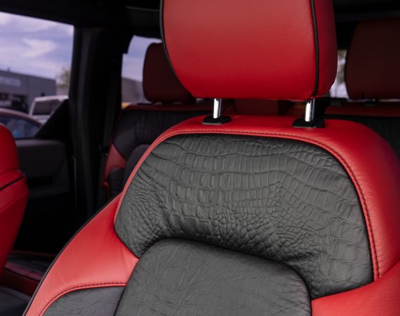 2023 FORD BRONCO  RED LEATHER EXOTIC EVERGLADES BODY/WINGS  REFERENCE 99548