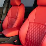 2024 HONDA ACCORD - SALSA RED LEATHER - RECOVERED ARM PADS + RECOVERED CENTER CONSOLE WITH SALSA RED STITCH REFERENCE 99651