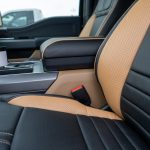 2024 Ford F-150 Super Crew - LEATHER Black Wrap- Tan Insert - Perforated Wings - Tan Contrast Stitch - Tan Piping 