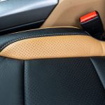 2024 Ford F-150 Super Crew - LEATHER Black Wrap- Tan Insert - Perforated Wings - Tan Contrast Stitch - Tan Piping 