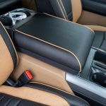 2024 Ford F-150 Super Crew - LEATHER Black Wrap- Tan Insert - Perforated Wings - Tan Contrast Stitch - Tan Piping 