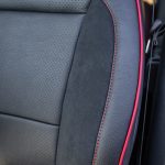 2024 F-150 Super Crew -Black Leather, Perforated Body, Suedezkin Raven Wings, Red Seam, Red Piping Reference 100572