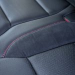 2024 F-150 Super Crew -Black Leather, Perforated Body, Suedezkin Raven Wings, Red Seam, Red Piping Reference 100572