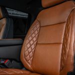 2024 Sierra Crew Cab 3500 Black leather, Mahogany Face, Stone Seam, Perforation Combo, Tek Stitch Reference 100582
