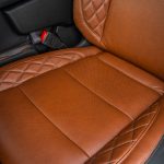 2024 Sierra Crew Cab 3500 Black leather, Mahogany Face, Stone Seam, Perforation Combo, Tek Stitch Reference 100582