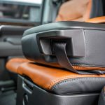 2024 Sierra Crew Cab 3500 Black leather, Mahogany Face, Stone Seam, Perforation Combo, Tek Stitch Reference 100582