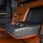 2024 Sierra Crew Cab 3500 Black leather, Mahogany Face, Stone Seam, Perforation Combo, Tek Stitch Reference 100582