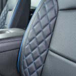 2021 Tahoe -Black Katzkin Leather - Perforated Body - Cobalt Piping - Tekstitch Wings - Heated/Cooled Seats Reference 100799
