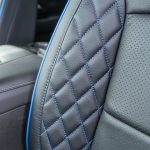 2021 Tahoe -Black Katzkin Leather - Perforated Body - Cobalt Piping - Tekstitch Wings - Heated/Cooled Seats Reference 100799