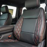 2024 F-150 Super Cab Black Katzkin Leather - Perforated Combo - Red Seam- Double Tekstitch on Wings