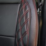 2024 F-150 Super Cab Black Katzkin Leather - Perforated Combo - Red Seam- Double Tekstitch on Wings