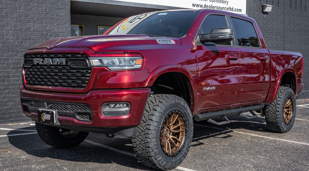 2025 RAM Crew Cab -6" Rough Country Lift - Nitto Ridge Grappler Tires - Fuel Rebel Wheels - Rough Country Steps